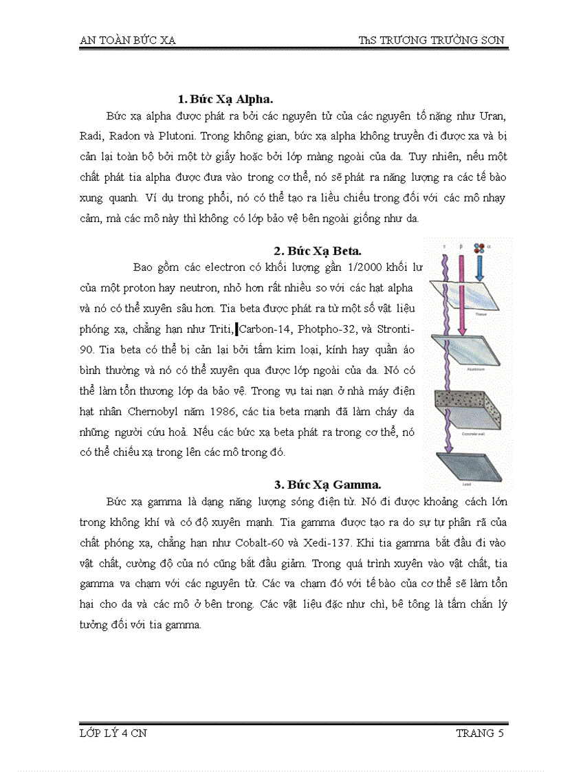 image for page Ảnh hưởng của các tia bức xạ