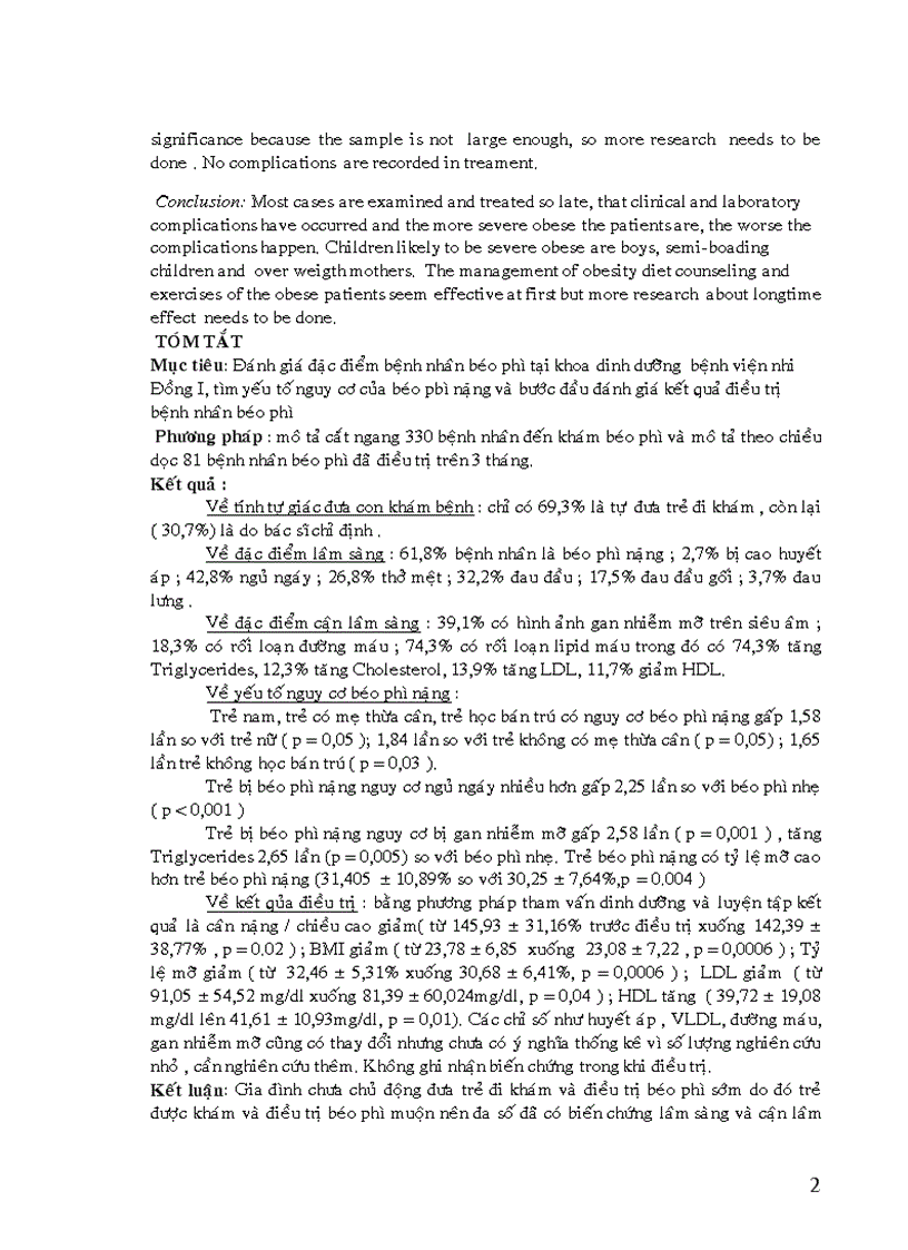 image for page Đánh giá đặc điểm bệnh nhân béo phì tại khoa dinh dưỡng bệnh viện nhi Đồng I