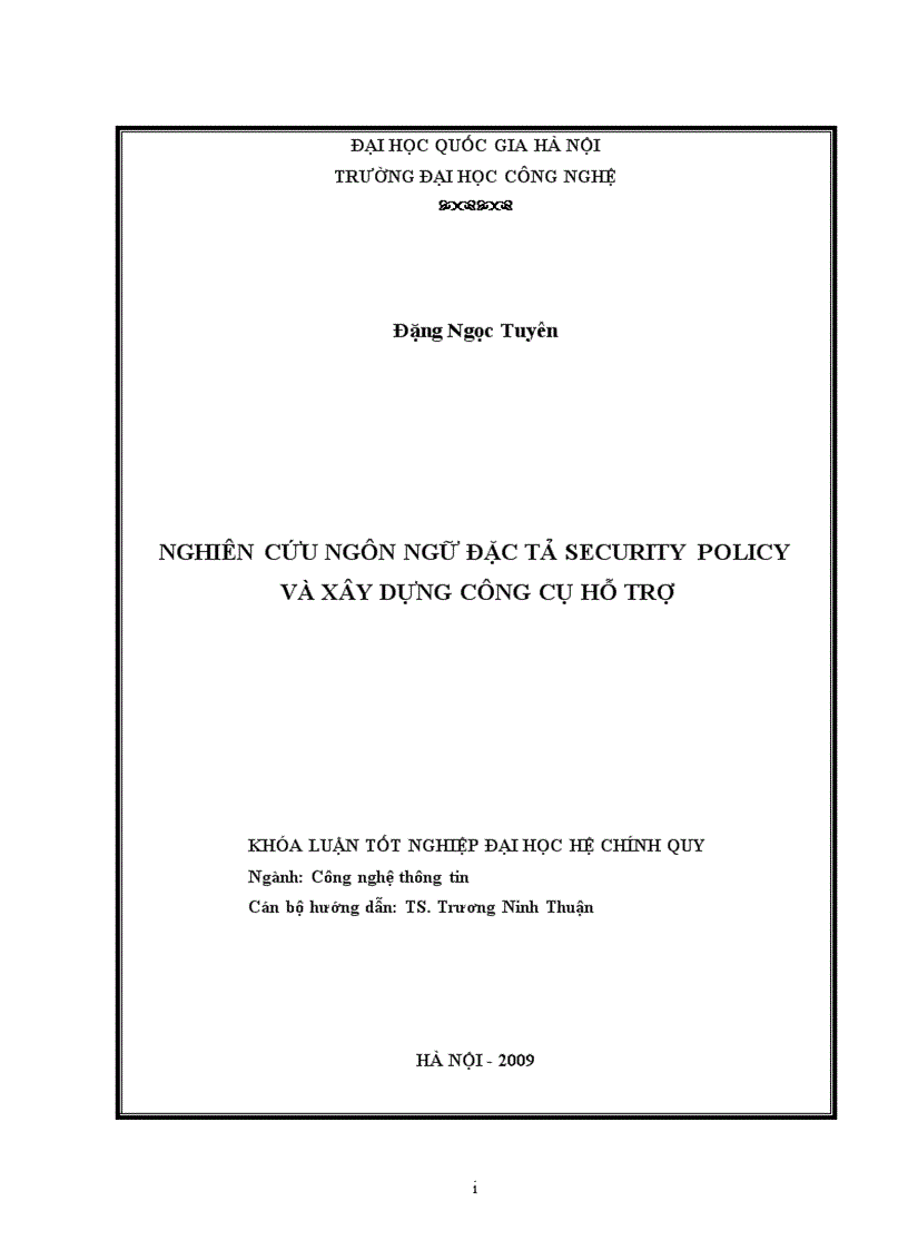 image for page Nghiên cứu ngôn ngữ đặc tả security policy và xây dựng công cụ hỗ trợ