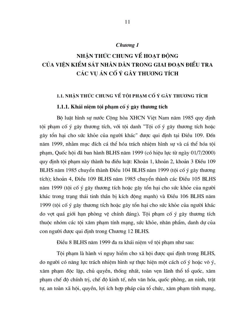 image for page Hoạt động của Viện kiểm sát nhân dân trong giai đoạn điều tra các vụ án cố ý gây thương tích trên địa bàn tỉnh Hà Tây
