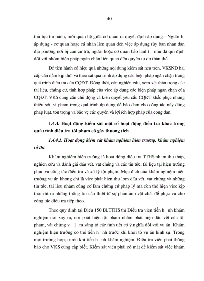 image for page Hoạt động của Viện kiểm sát nhân dân trong giai đoạn điều tra các vụ án cố ý gây thương tích trên địa bàn tỉnh Hà Tây