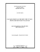 Các dạng nhân vật trí thức tiểu tư sản trong truyện ngắn của lỗ tấn