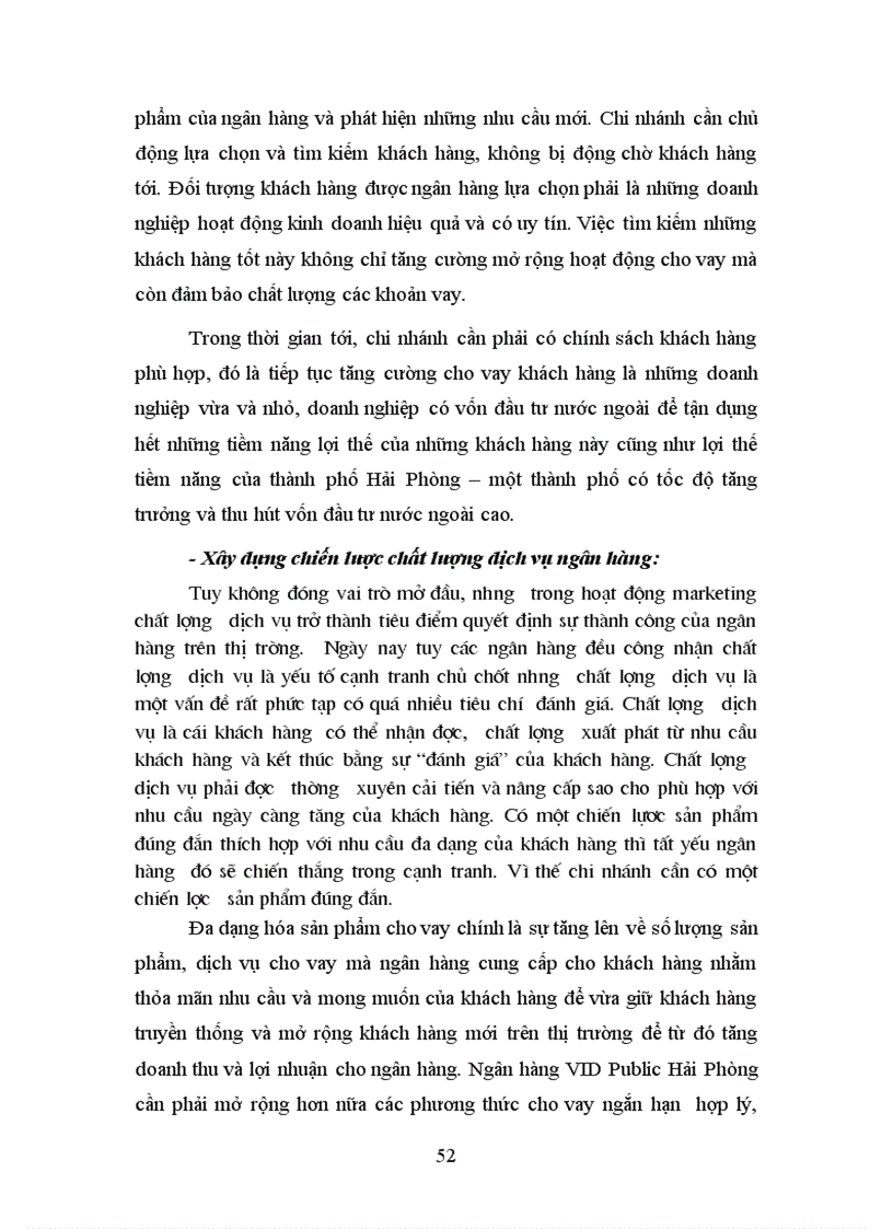 image for page Giải pháp mở rộng hoạt động tín dụng ngắn hạn tại ngân hàng VID PUBLIC Chi nhánh Hải Phòng