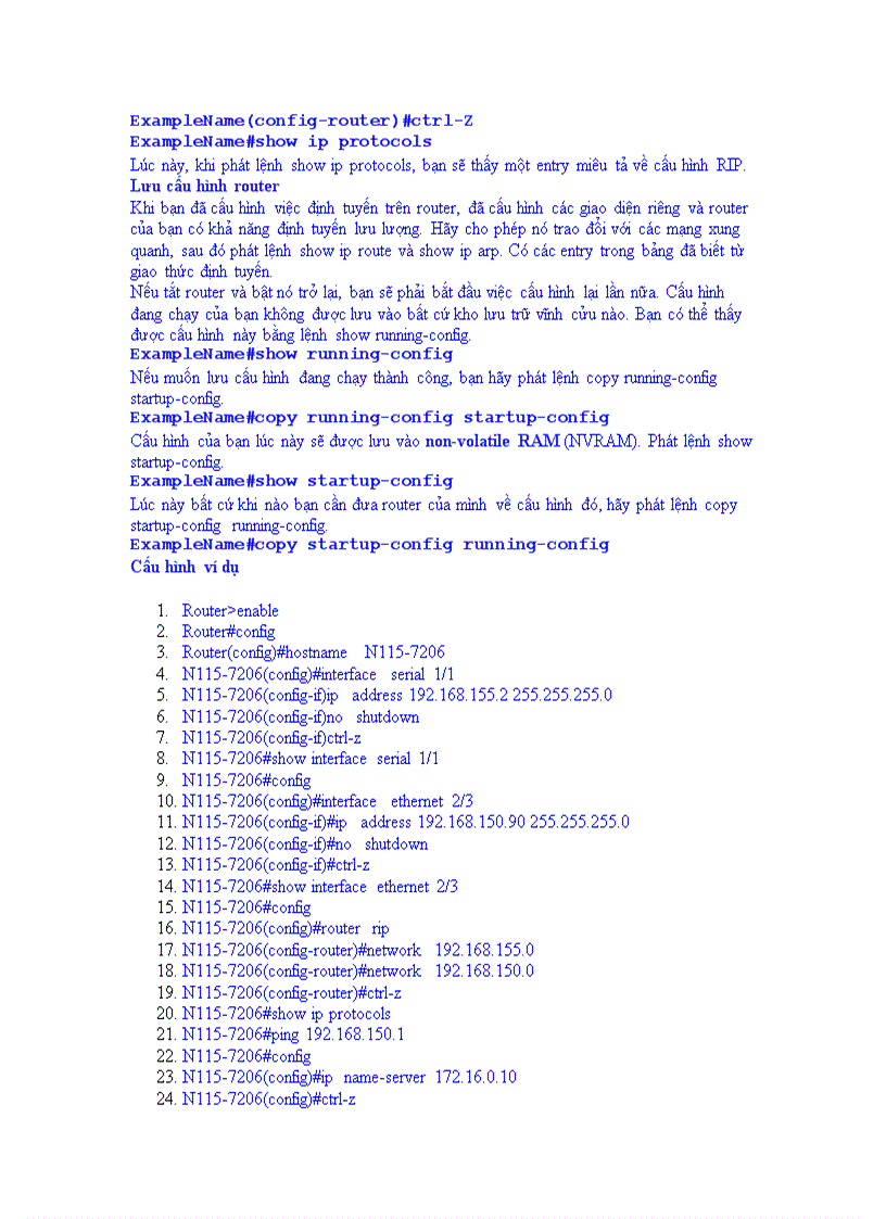 image for page Lệnh cơ bản cấu hình router