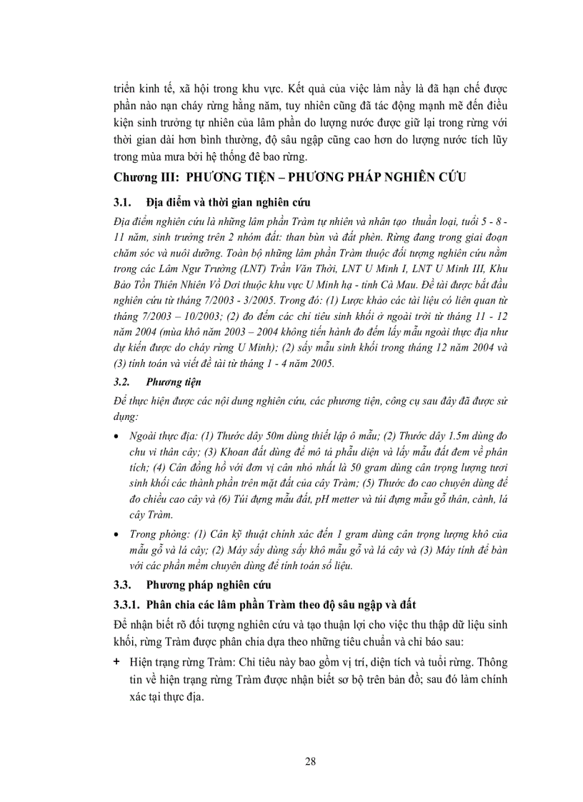 image for page Luận văn thạc sĩ Phương pháp đánh giá nhanh sinh khối và ảnh hưởng của độ sâu ngập lên sinh khối rừng tràm trên đất than bùn và đất phèn khu vực u minh hạ tỉnh cà mau