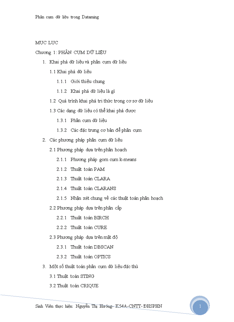 image for page Báo cáo nghiên cứu khoa học phân cụm dữ liệu trong Dataming
