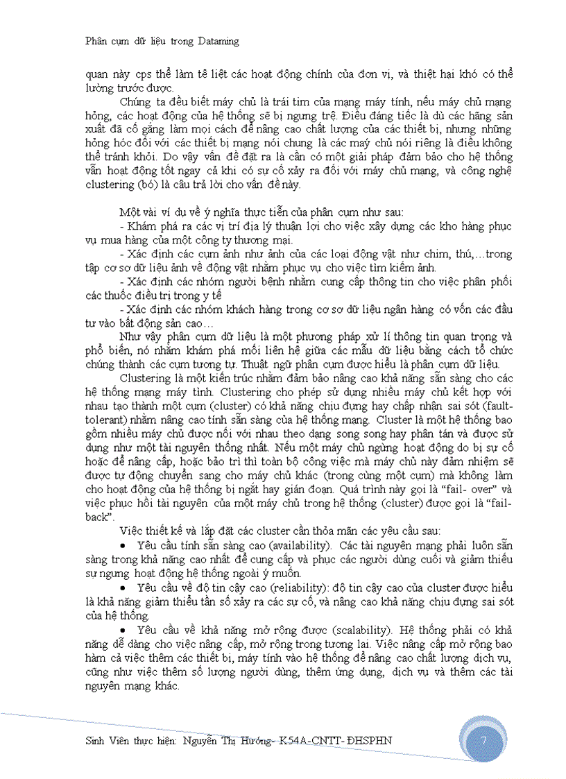 image for page Báo cáo nghiên cứu khoa học phân cụm dữ liệu trong Dataming