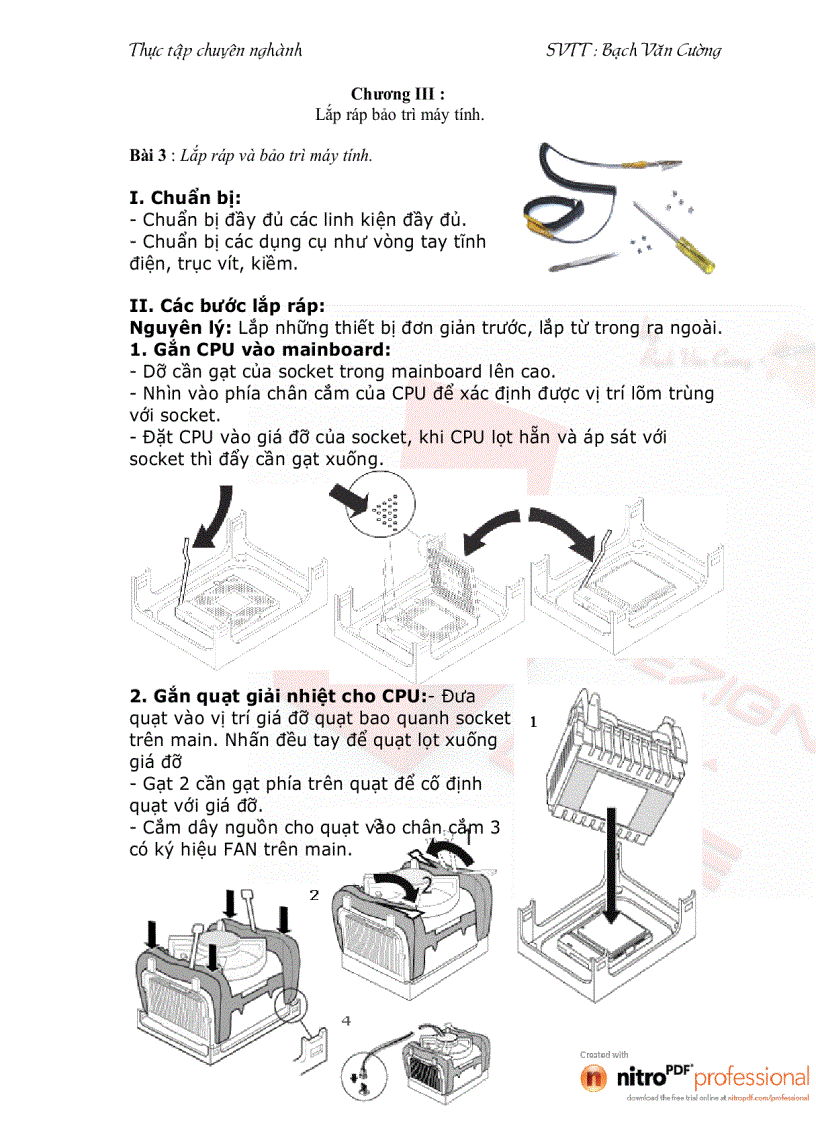 image for page Lắp ráp sửa chửa và cài đặt cấu hình của máy tính