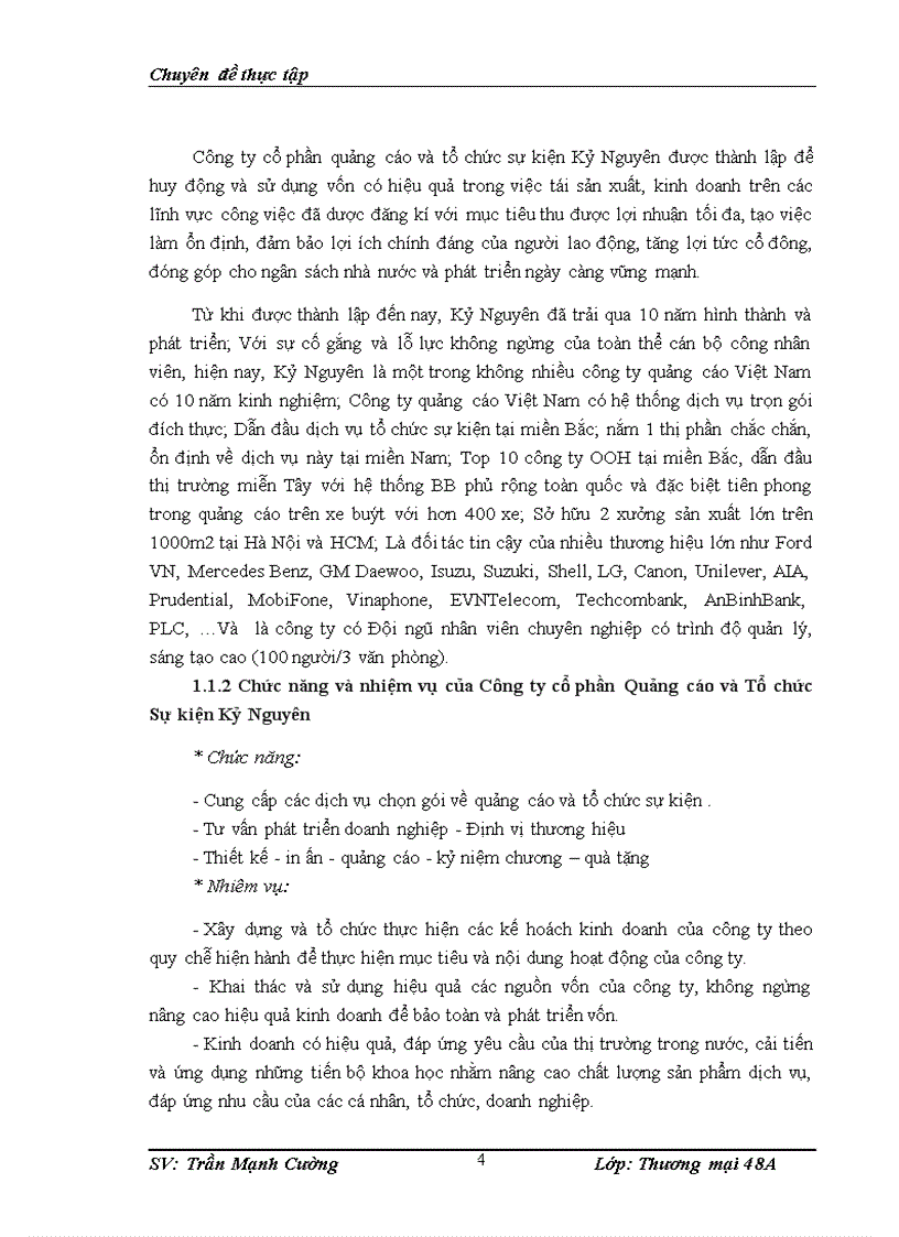 image for page Thúc đẩy hoạt động kinh doanh của ở Công ty cổ phần Quảng cáo và Tổ chức Sự kiện Kỷ Nguyên