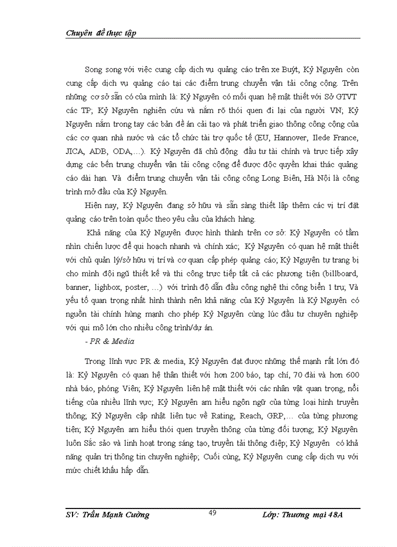 image for page Thúc đẩy hoạt động kinh doanh của ở Công ty cổ phần Quảng cáo và Tổ chức Sự kiện Kỷ Nguyên