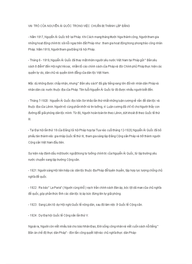 image for page Vai trò của nguyễn ái quốc trong việc thành lập Đảng cộng sản viêt nam