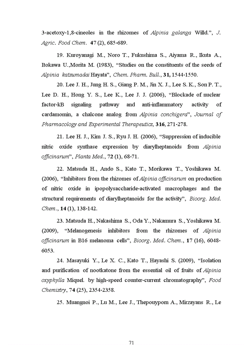 image for page Nghiên cứu phân lập xác định cấu trúc và khảo sát hoạt tính sinh học của các hợp chất và khảo sát hoạt tính sinh học của các hợp chất Phenolic từ cây Alpinia pinnanensist l wu et senjen