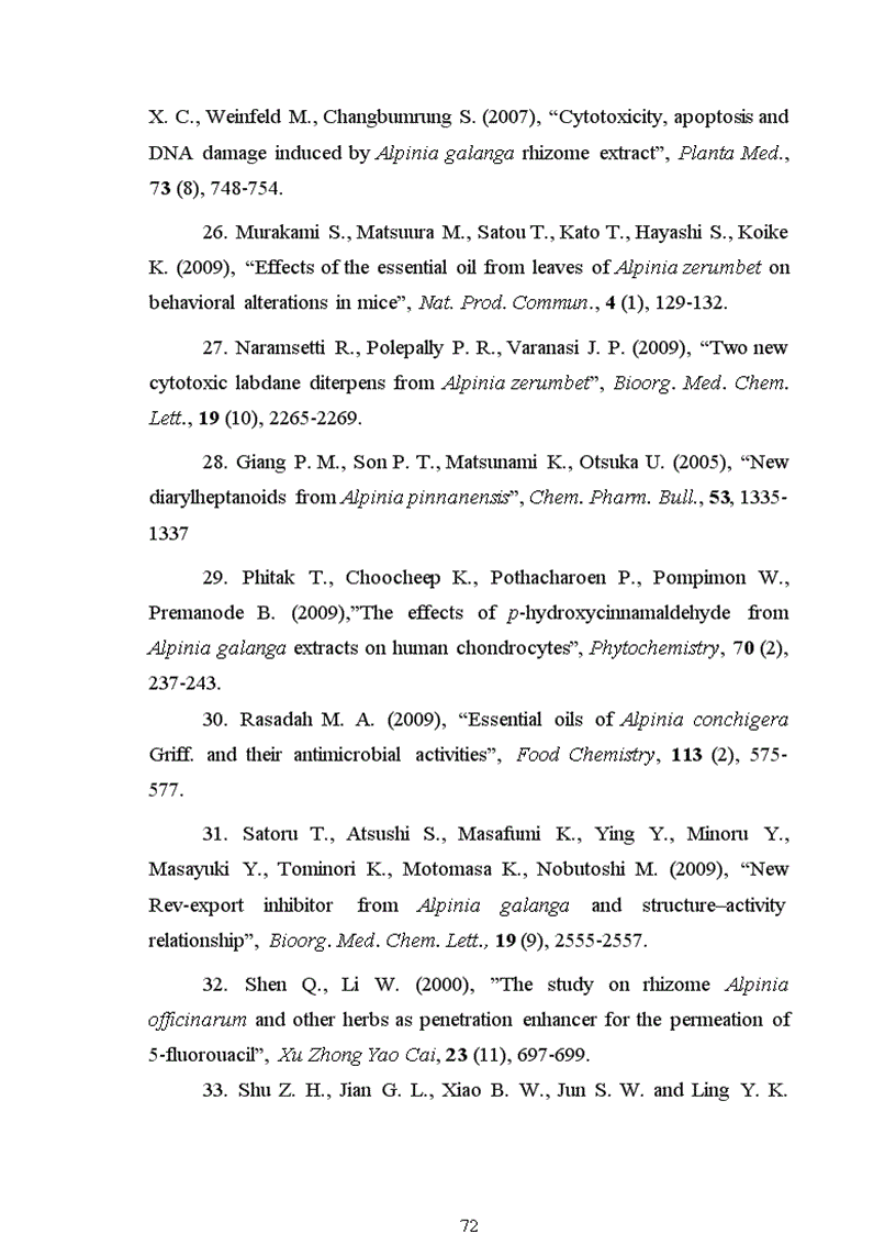 image for page Nghiên cứu phân lập xác định cấu trúc và khảo sát hoạt tính sinh học của các hợp chất và khảo sát hoạt tính sinh học của các hợp chất Phenolic từ cây Alpinia pinnanensist l wu et senjen