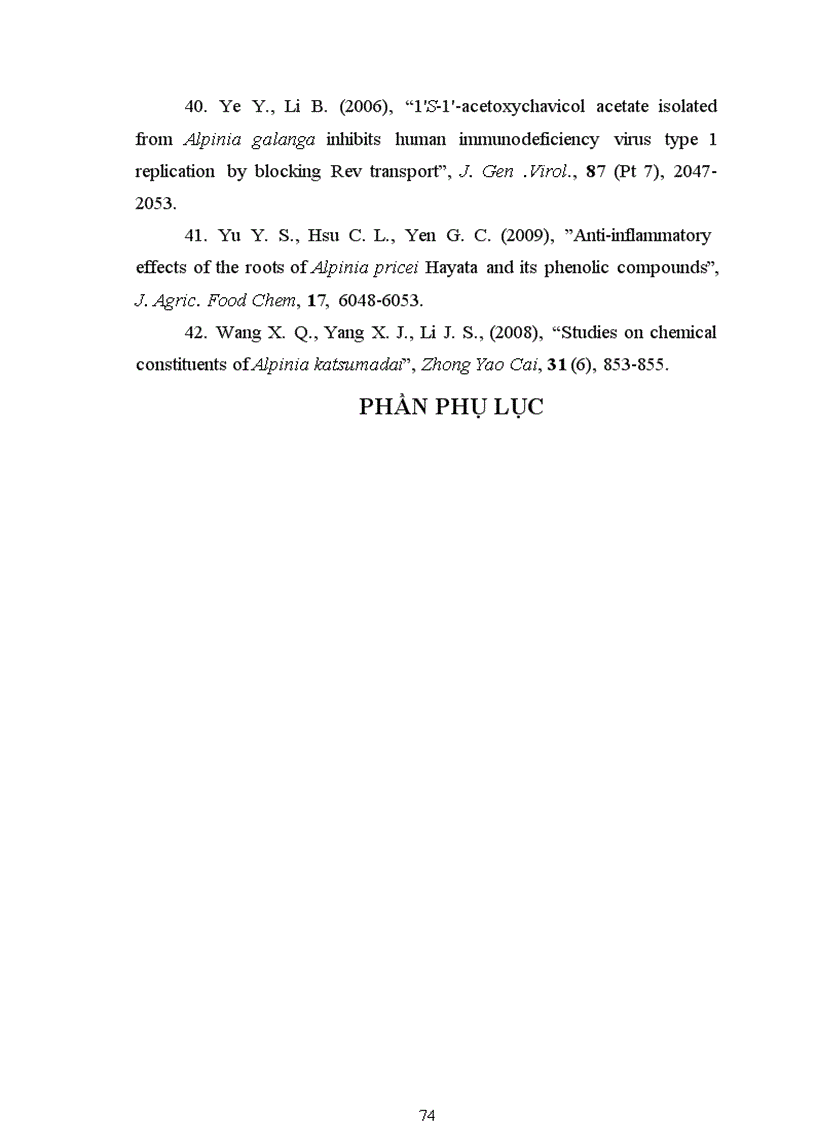 image for page Nghiên cứu phân lập xác định cấu trúc và khảo sát hoạt tính sinh học của các hợp chất và khảo sát hoạt tính sinh học của các hợp chất Phenolic từ cây Alpinia pinnanensist l wu et senjen