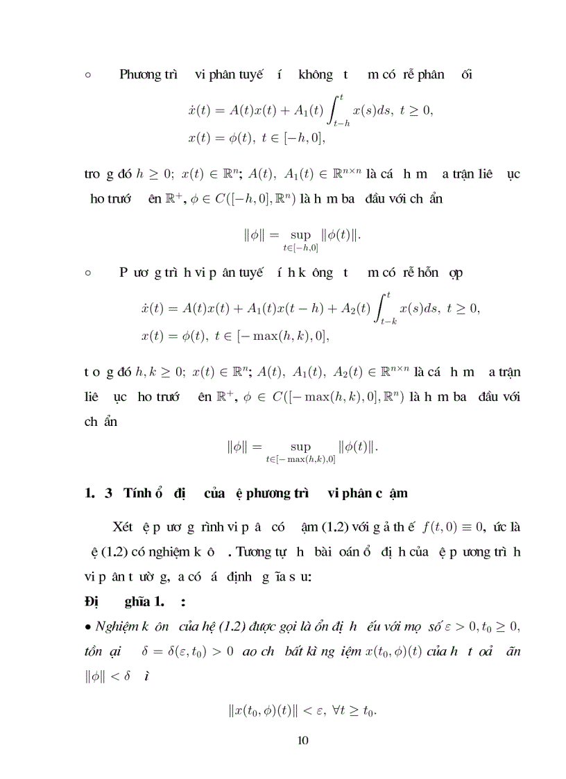 image for page Giới thiệu một số kết quả về bài toán điều khiển H1 cho hệ không ôtônôm không có trễ và có trễ với giả thiết điều khiển được