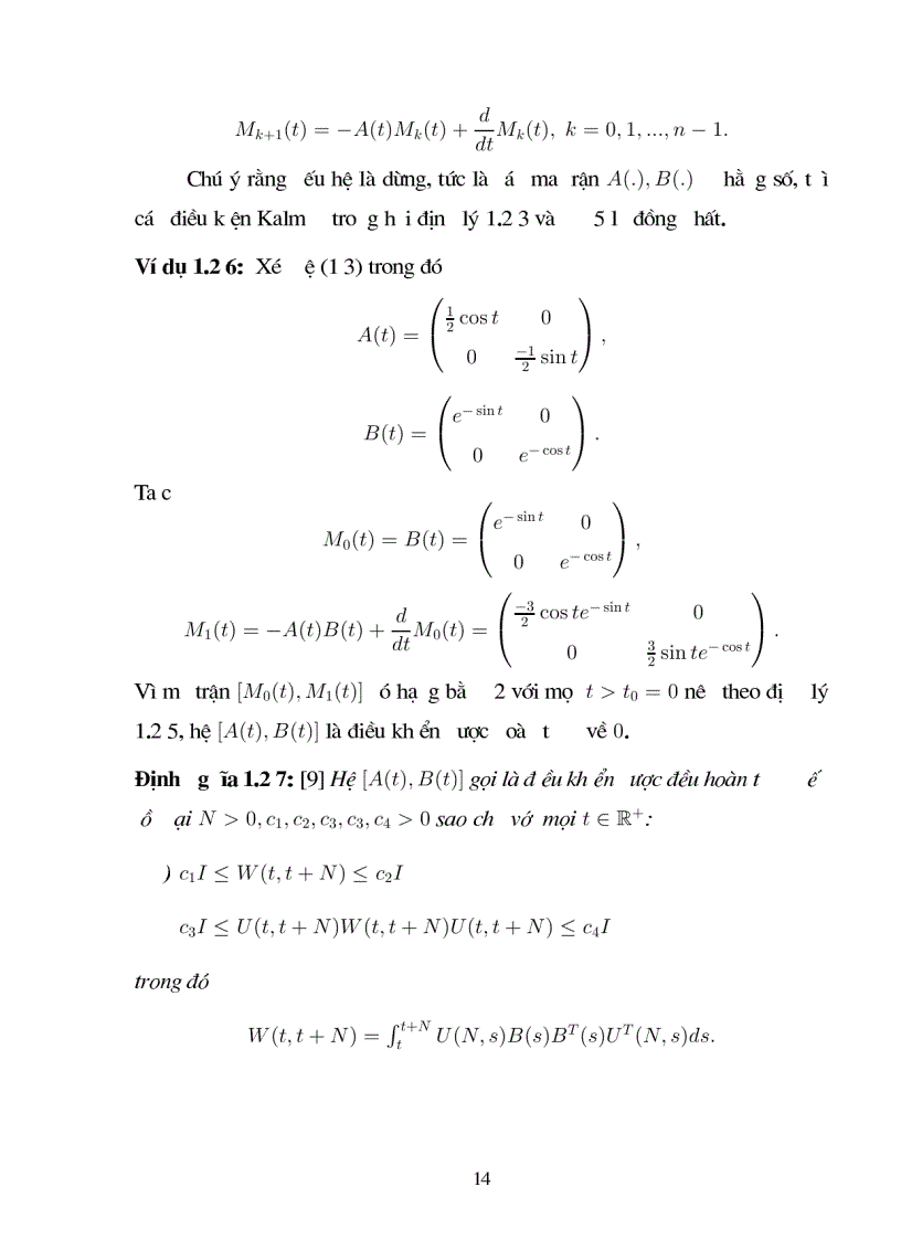 image for page Giới thiệu một số kết quả về bài toán điều khiển H1 cho hệ không ôtônôm không có trễ và có trễ với giả thiết điều khiển được