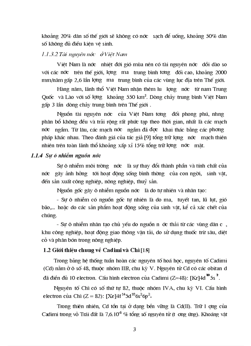 image for page Tách làm giầu xác định lượng vết Pb và Cd trong một số đối tượng bằng kỹ thuật chiết pha rắn và phương pháp quang phổ