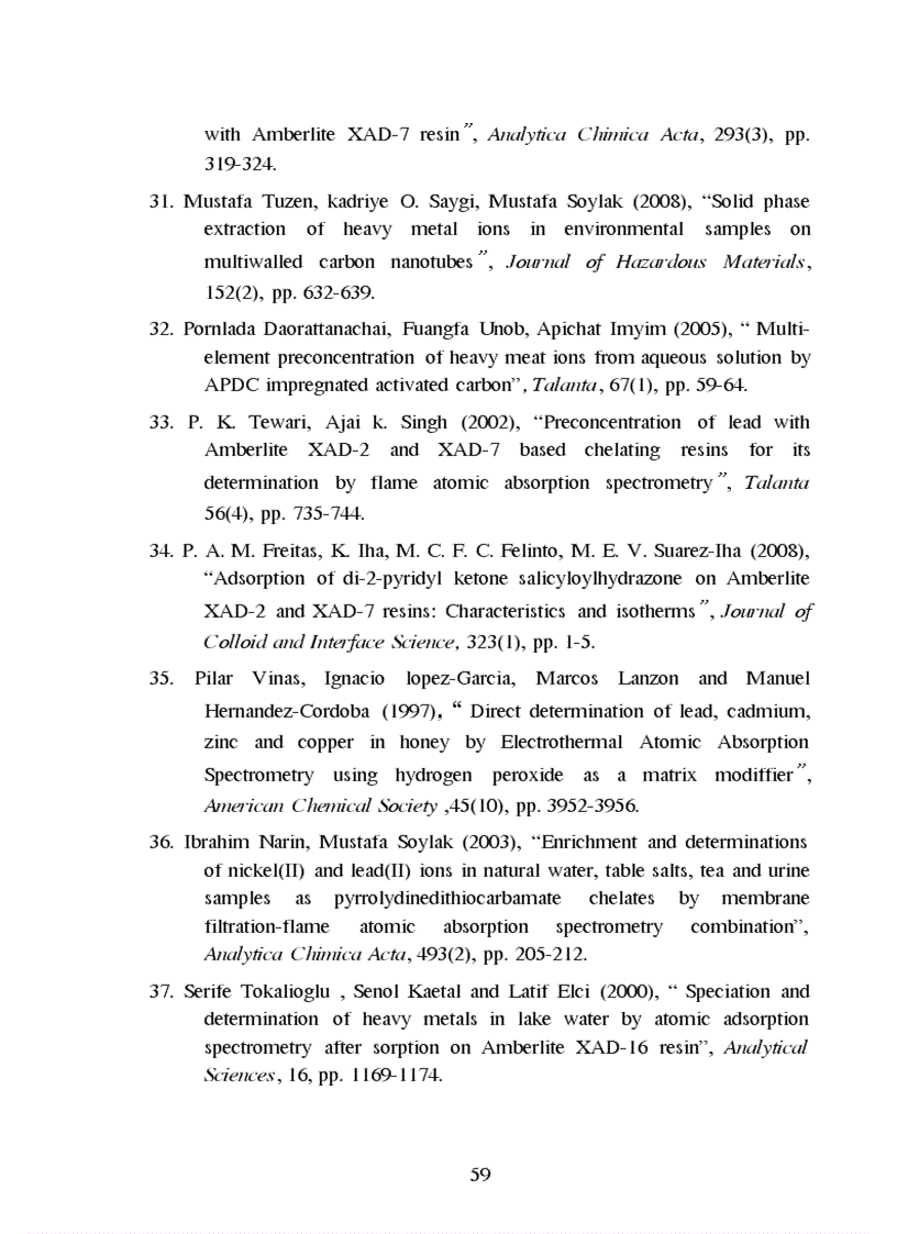 image for page Tách làm giầu xác định lượng vết Pb và Cd trong một số đối tượng bằng kỹ thuật chiết pha rắn và phương pháp quang phổ