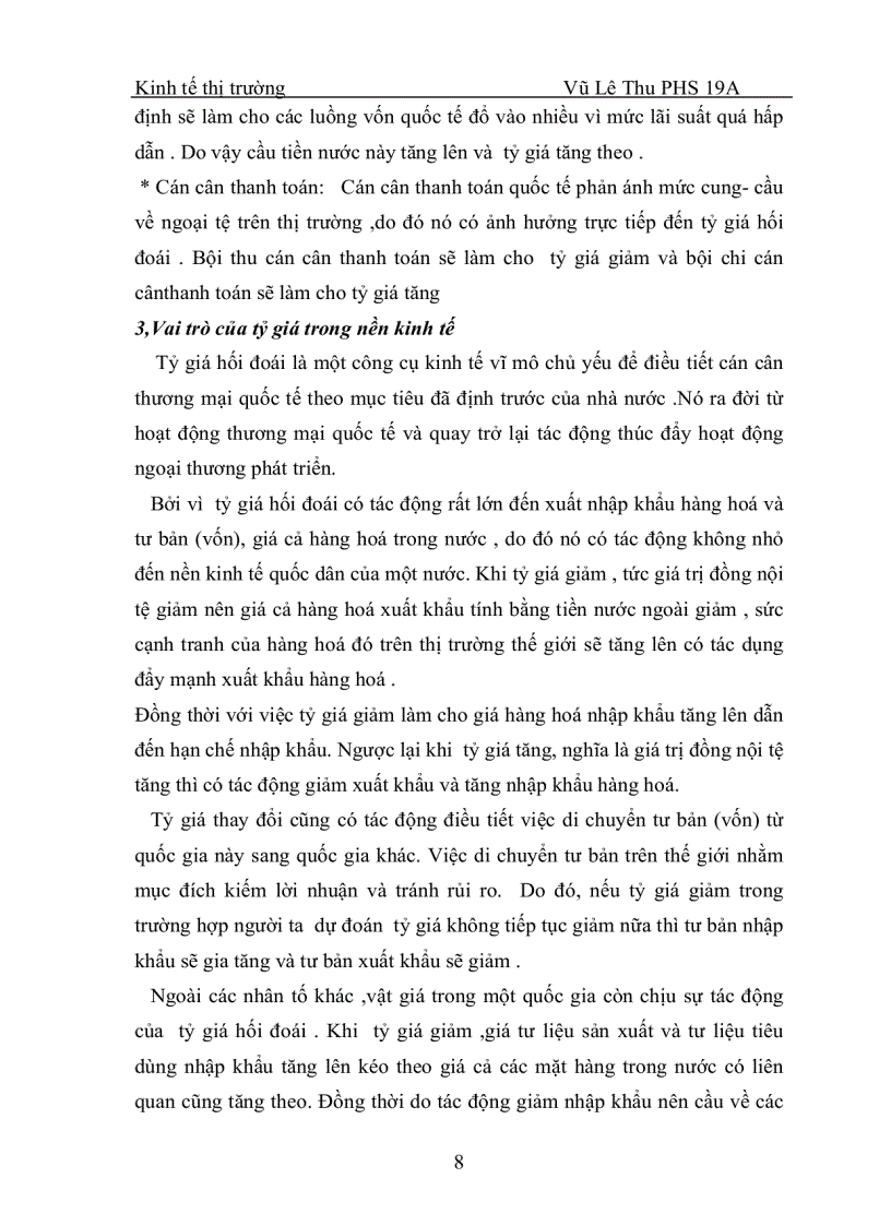 image for page Tiểu luận Tỷ giá hối đoái và những điều kiện tự do hoá tỷ giá ở Việt Nam