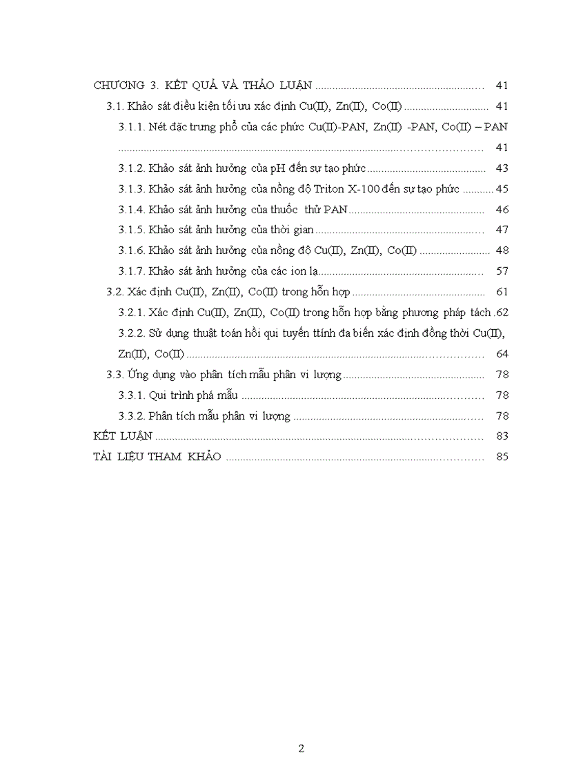 image for page Phân tích Cu II Zn II Co II trong các mẫu phân vi lượng