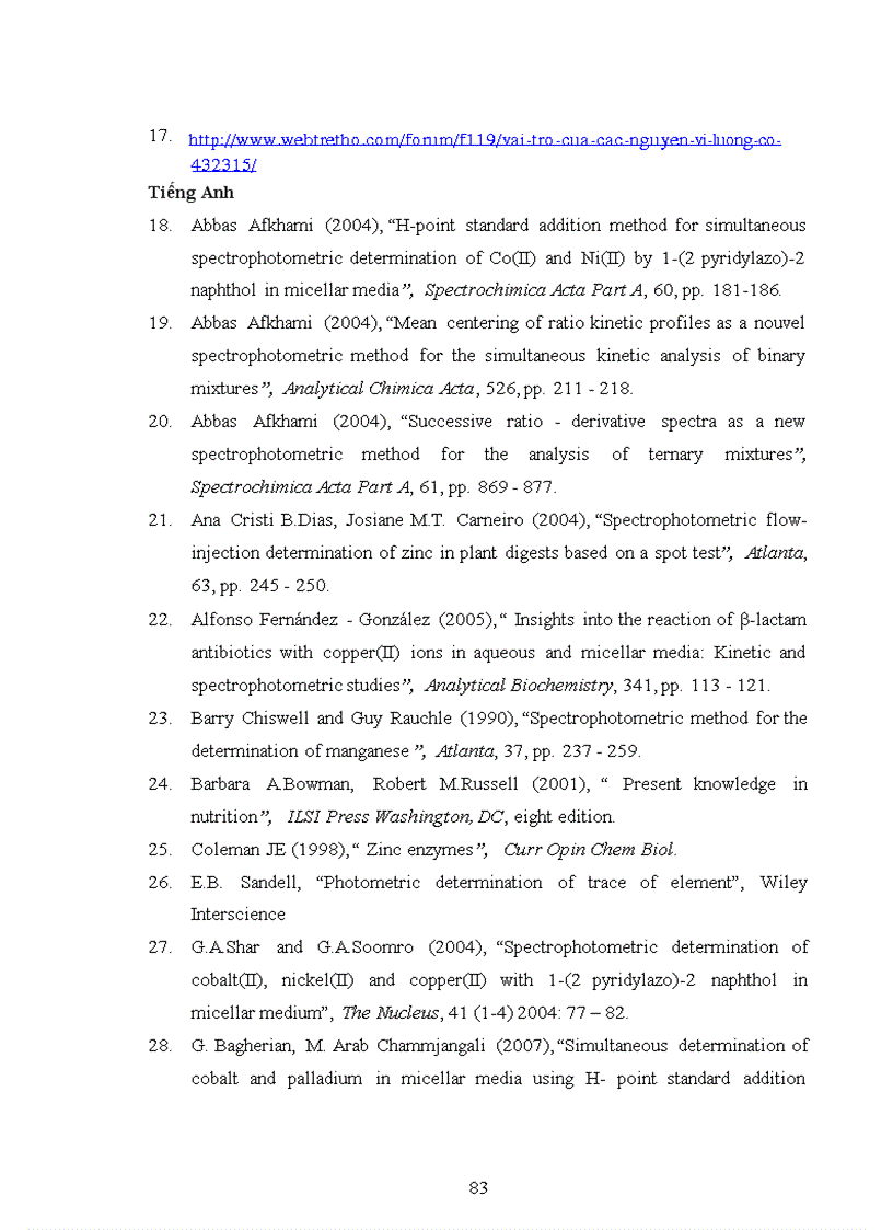 image for page Phân tích Cu II Zn II Co II trong các mẫu phân vi lượng