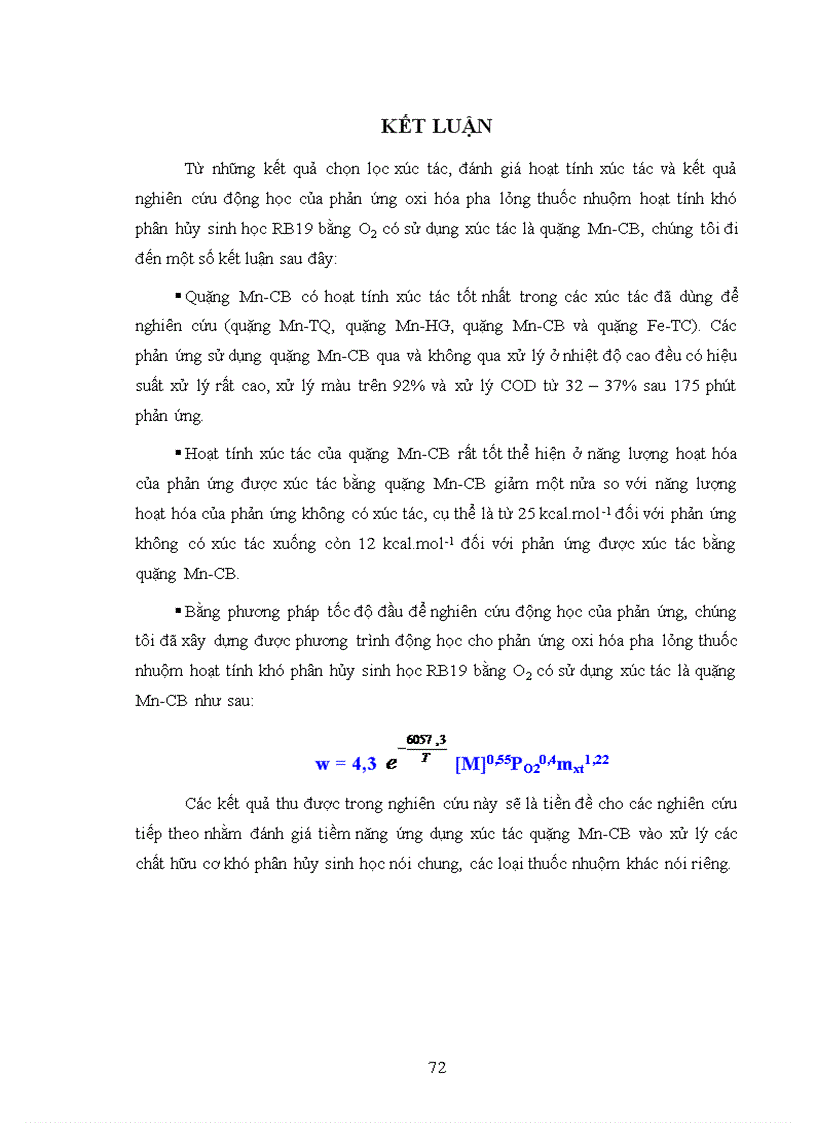 image for page Nghiên cứu nhằm tìm ra loại xúc tác phù hợp cho quá trình oxi hóa pha lỏng để xử lý chất hữu cơ khó phân hủy sinh học