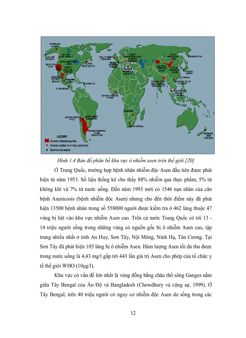 image for page Nghiên cứu xử lý các hợp chất asen và photphat trong nguồn nước ô nhiễm với than hoạt tính cố định Zr IV