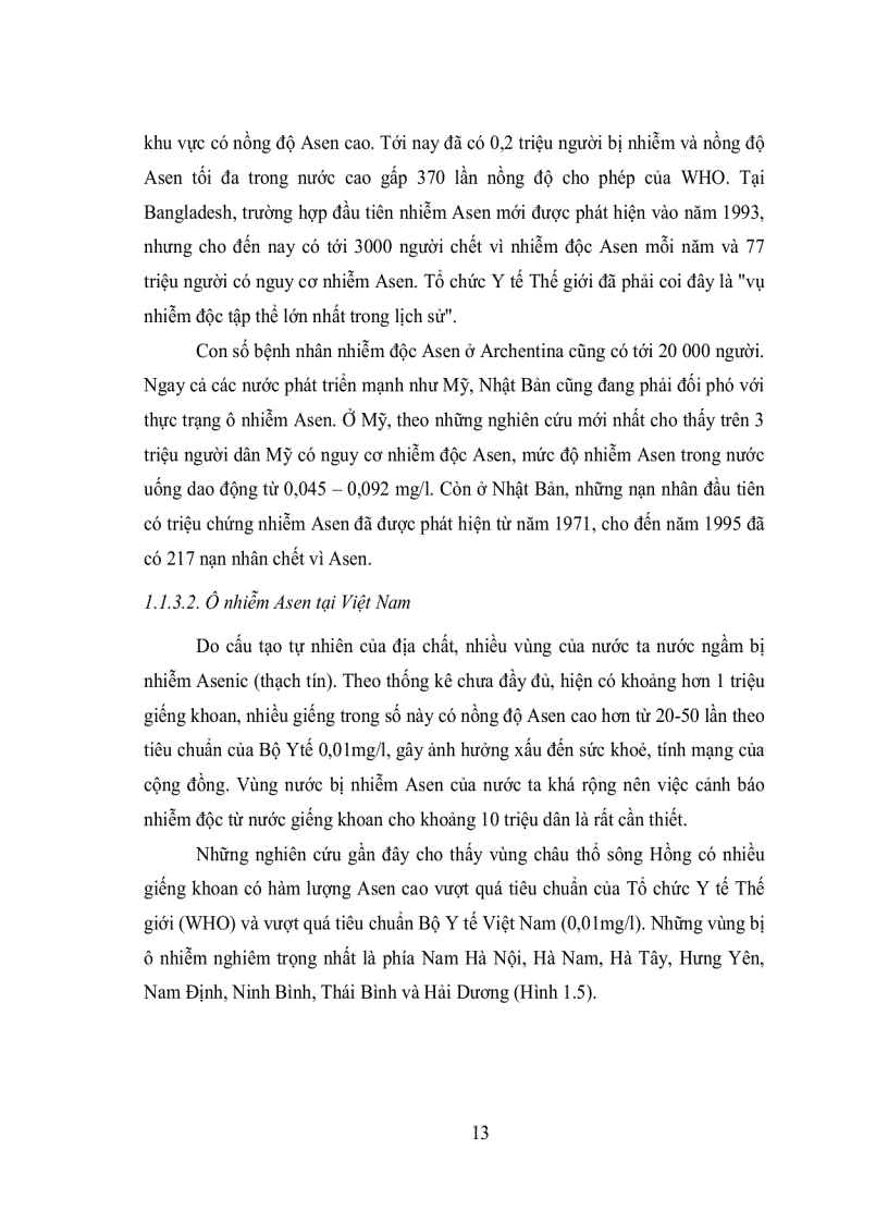 image for page Nghiên cứu xử lý các hợp chất asen và photphat trong nguồn nước ô nhiễm với than hoạt tính cố định Zr IV