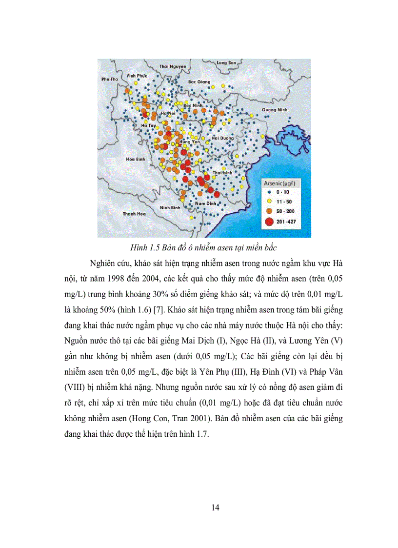 image for page Nghiên cứu xử lý các hợp chất asen và photphat trong nguồn nước ô nhiễm với than hoạt tính cố định Zr IV