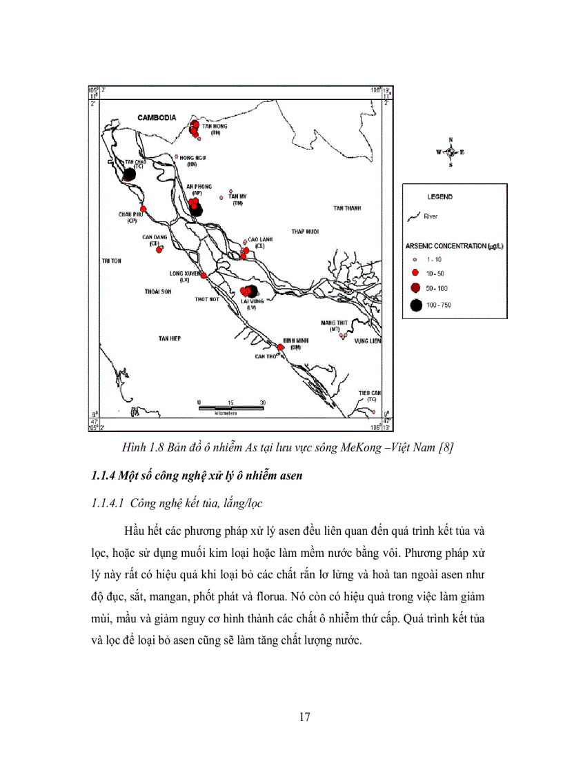 image for page Nghiên cứu xử lý các hợp chất asen và photphat trong nguồn nước ô nhiễm với than hoạt tính cố định Zr IV