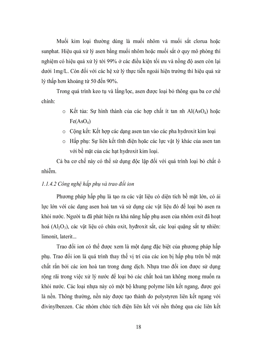 image for page Nghiên cứu xử lý các hợp chất asen và photphat trong nguồn nước ô nhiễm với than hoạt tính cố định Zr IV