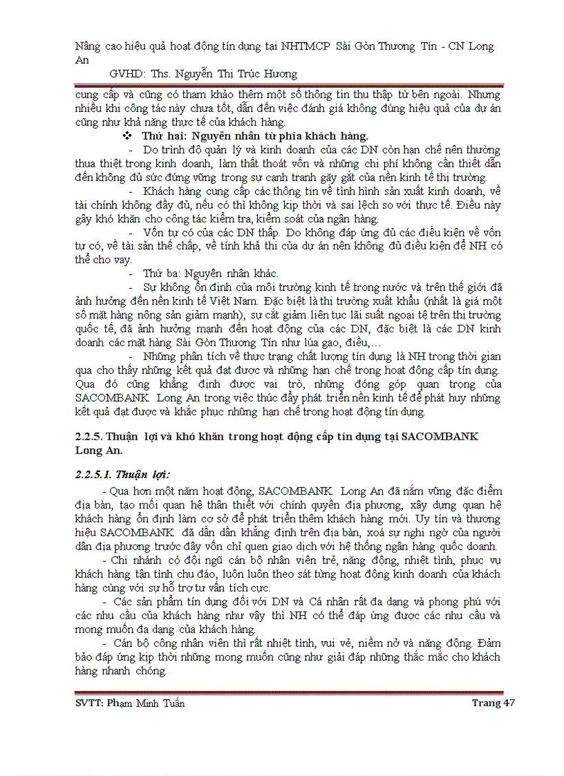 image for page Nâng cao hiệu quả hoạt động tín dụng tại ngân hàng thương mại cổ phần Sài Gòn Thương Tín CN Long An