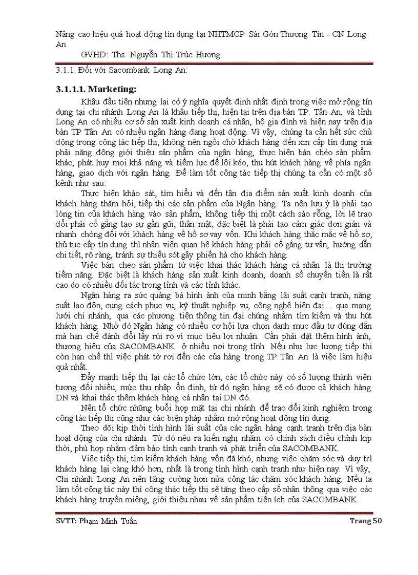 image for page Nâng cao hiệu quả hoạt động tín dụng tại ngân hàng thương mại cổ phần Sài Gòn Thương Tín CN Long An