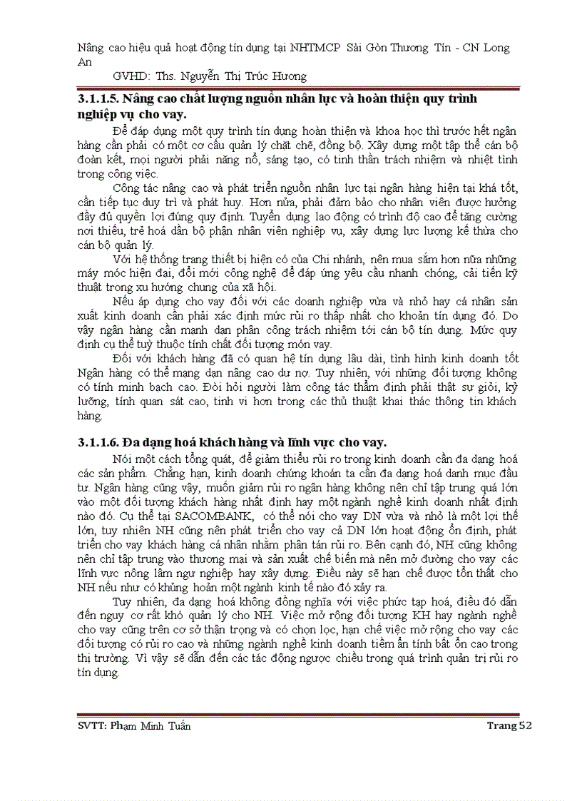image for page Nâng cao hiệu quả hoạt động tín dụng tại ngân hàng thương mại cổ phần Sài Gòn Thương Tín CN Long An