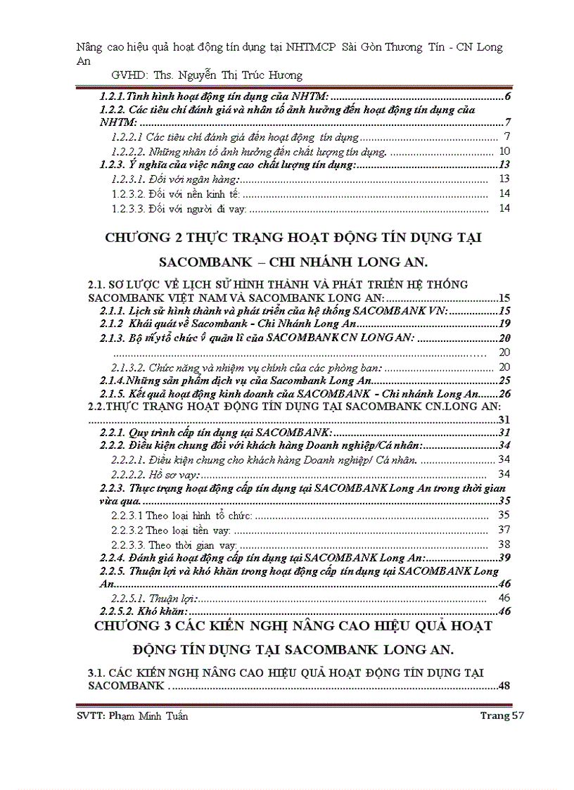 image for page Nâng cao hiệu quả hoạt động tín dụng tại ngân hàng thương mại cổ phần Sài Gòn Thương Tín CN Long An