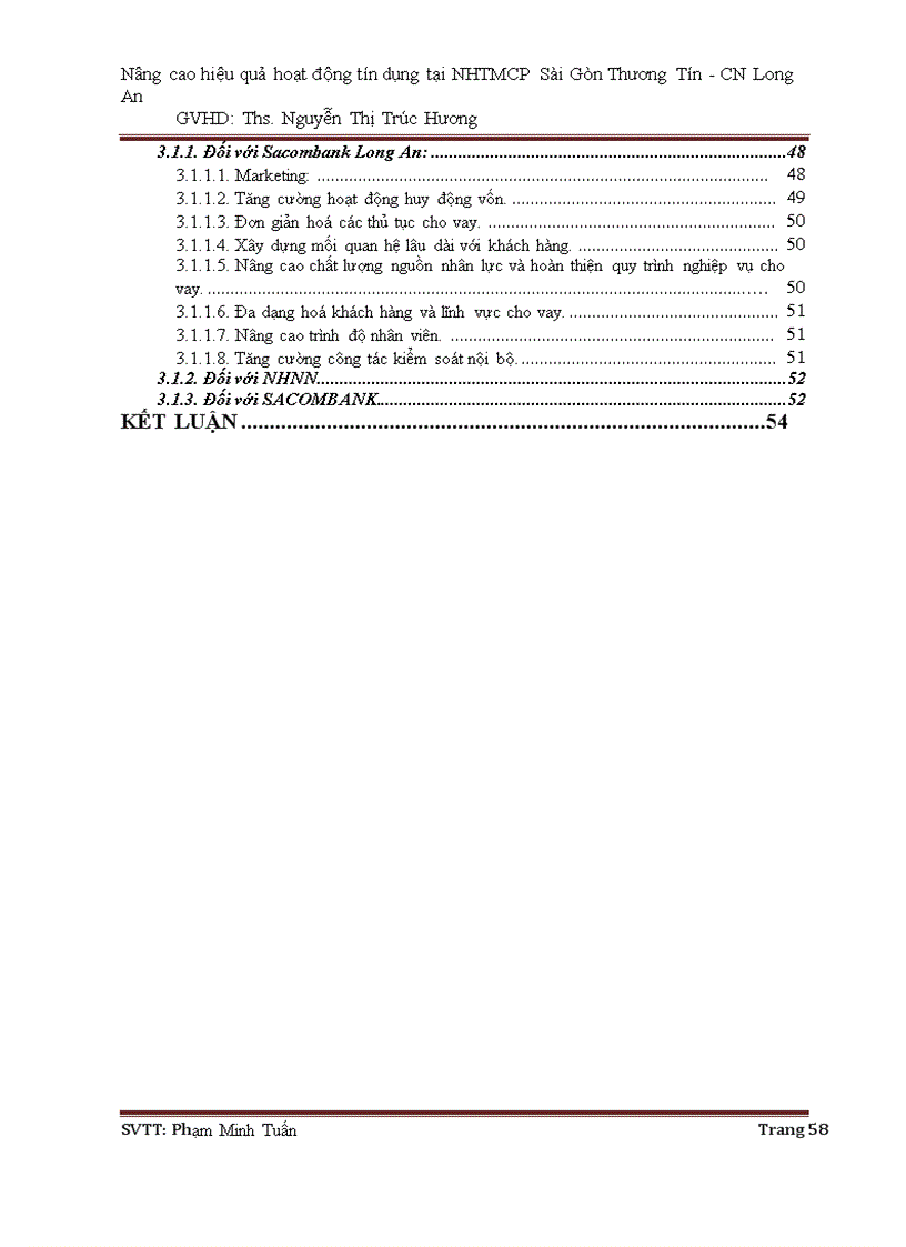 image for page Nâng cao hiệu quả hoạt động tín dụng tại ngân hàng thương mại cổ phần Sài Gòn Thương Tín CN Long An