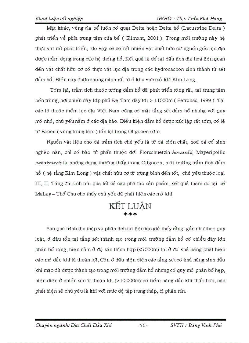 image for page Đặc tính và khả năng sinh dầu khí của trầm tích sét đầm hồ trên thềm lục địa việt nam