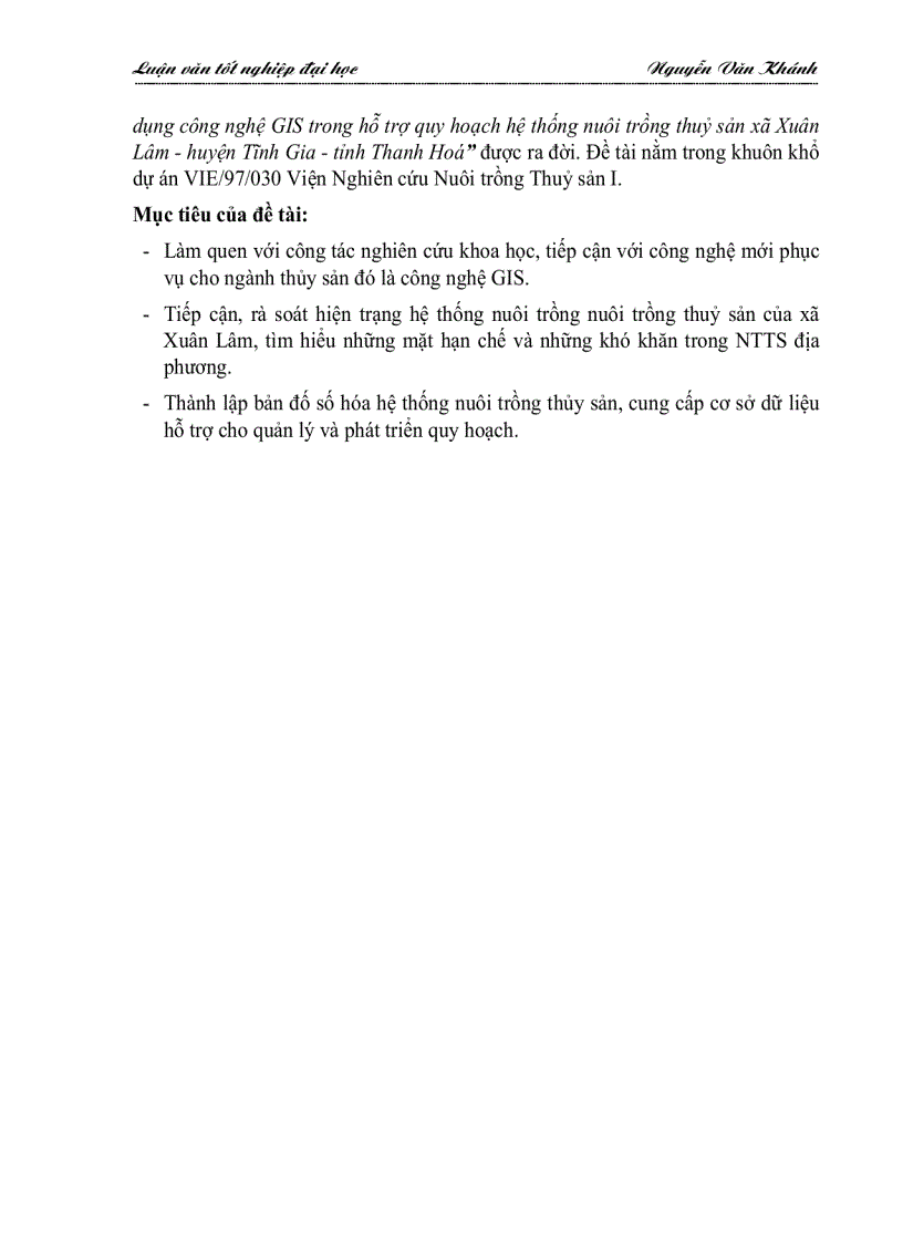 image for page Ứng dụng công nghệ GIS trong hỗ trợ quy hoạch nuôi trồng thuỷ sản