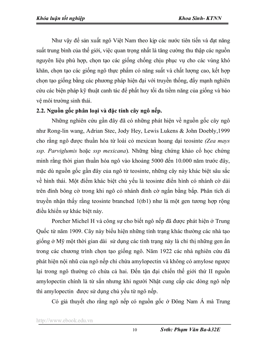 image for page Bước đầu nghiên cứu ảnh hưởng của mức độ phân bón đến sự sinh trưởng và năn suất của một số giống ngô nếp lai