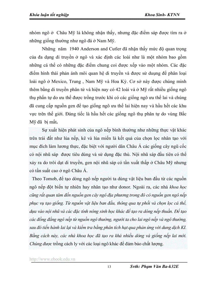 image for page Bước đầu nghiên cứu ảnh hưởng của mức độ phân bón đến sự sinh trưởng và năn suất của một số giống ngô nếp lai