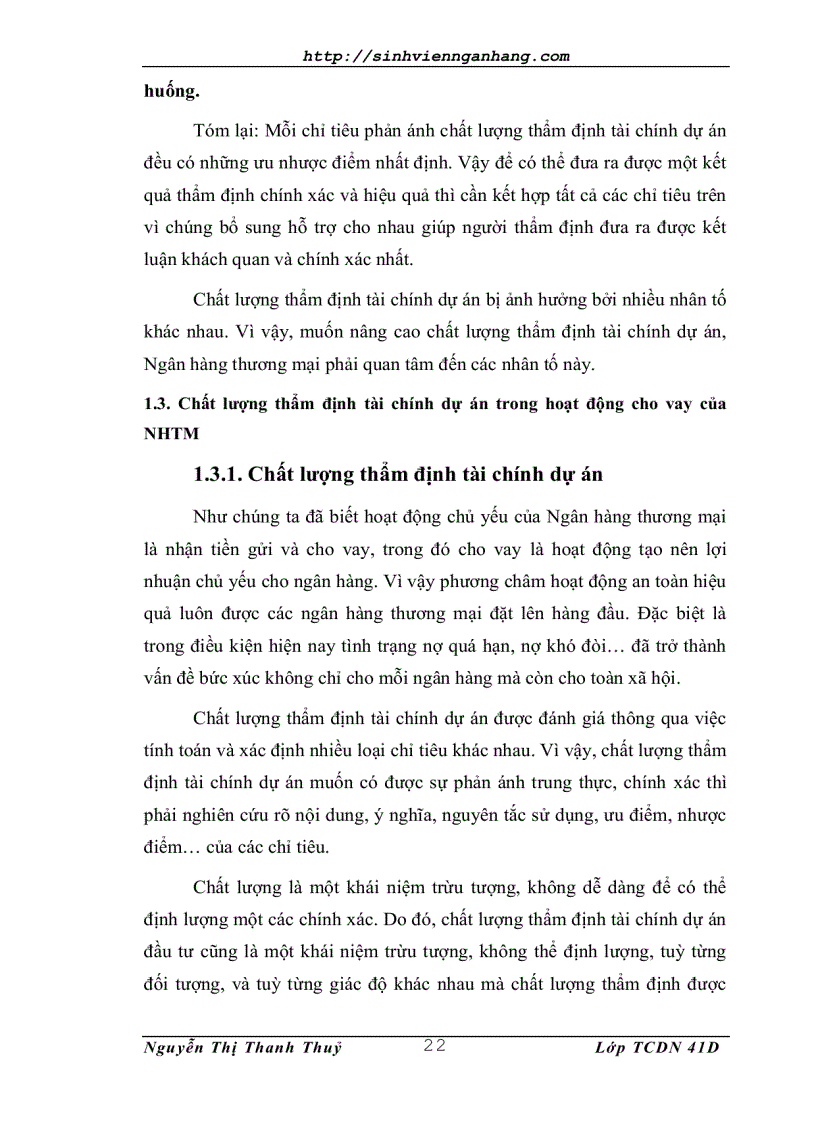 image for page Thẩm định tài chính dự án trong Ngân hàng Thương Mại