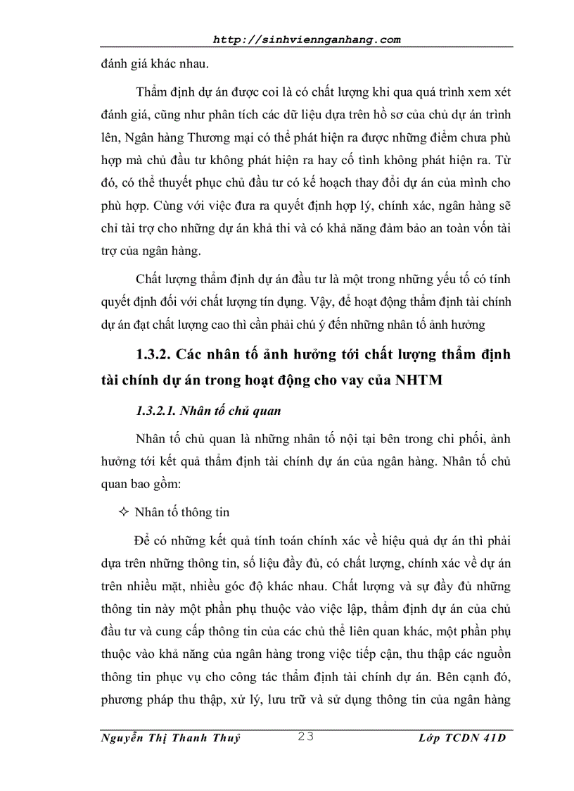 image for page Thẩm định tài chính dự án trong Ngân hàng Thương Mại