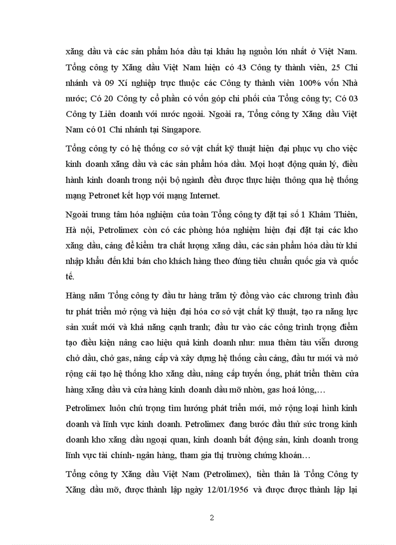 image for page Báo cáo thực tập tổng hợp công ty dầu khí petrolimex