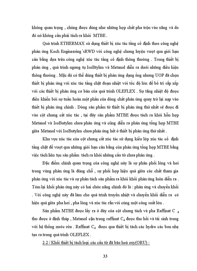image for page Thiết kế phân xưởng sản xuất MTBE Metyltert butyl ete