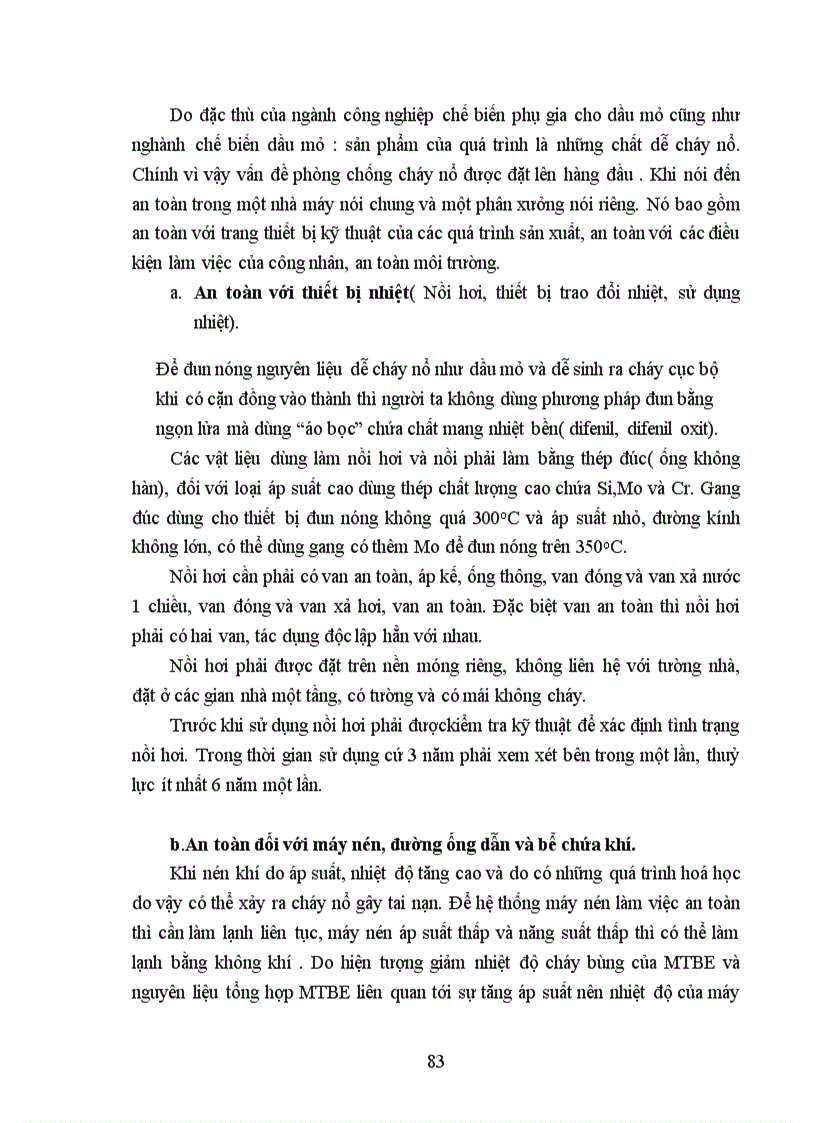 image for page Thiết kế phân xưởng sản xuất MTBE Metyltert butyl ete