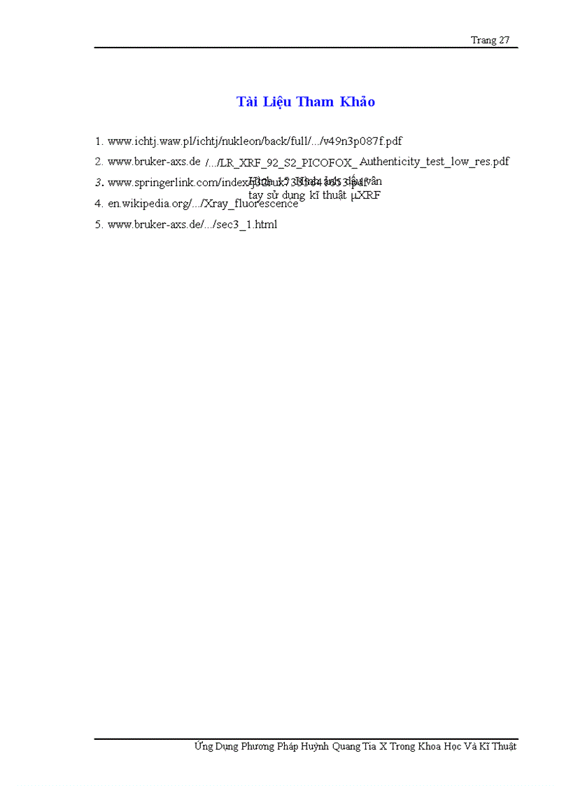 image for page Ứng dụng huỳnh quang tia x trong khoa học và kỹ thuật