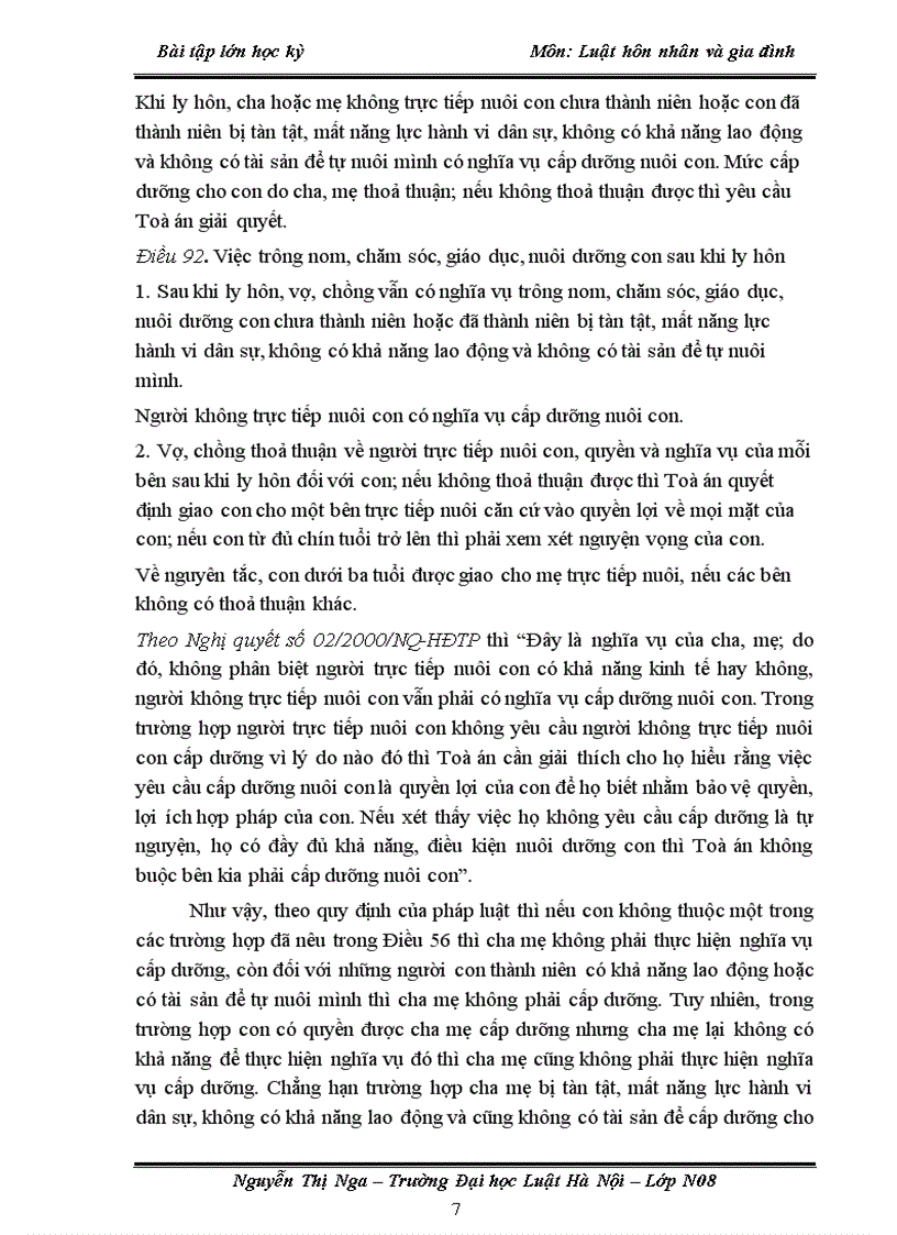 image for page Bài tập lớn học kỳ môn luật hôn nhân và gia đình Cấp dưỡng giữa các thành viên trong gia đình một số vấn đề lý luận và thực tiễn