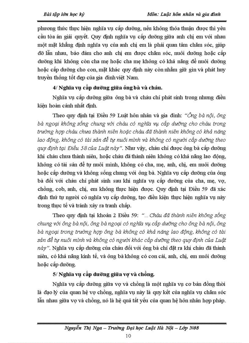 image for page Bài tập lớn học kỳ môn luật hôn nhân và gia đình Cấp dưỡng giữa các thành viên trong gia đình một số vấn đề lý luận và thực tiễn