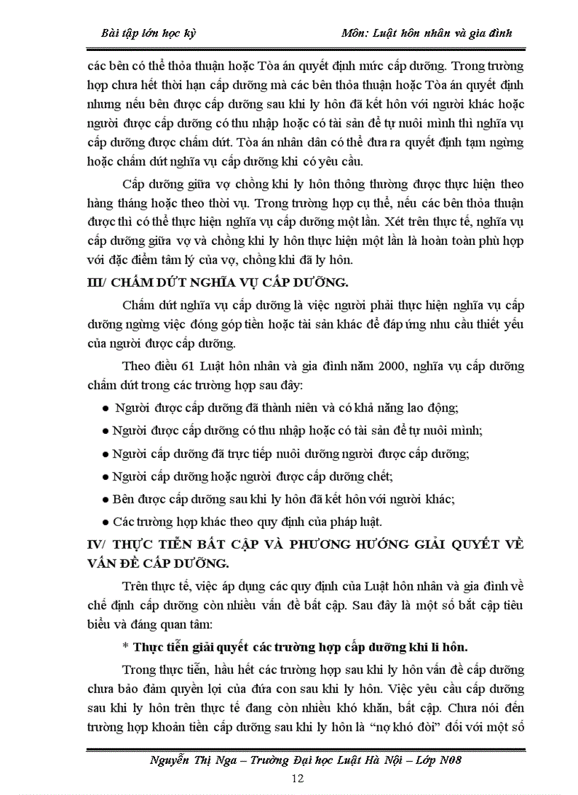 image for page Bài tập lớn học kỳ môn luật hôn nhân và gia đình Cấp dưỡng giữa các thành viên trong gia đình một số vấn đề lý luận và thực tiễn