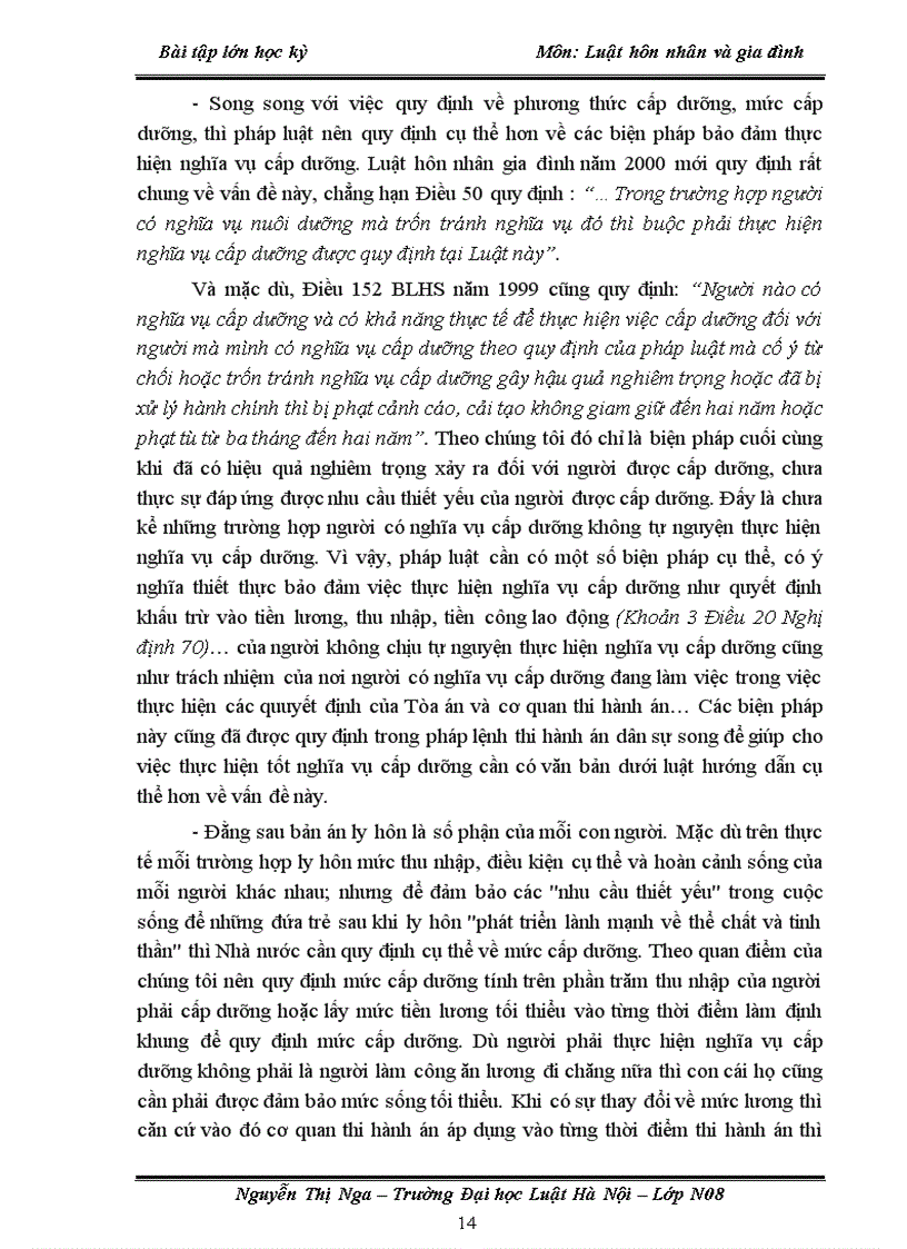 image for page Bài tập lớn học kỳ môn luật hôn nhân và gia đình Cấp dưỡng giữa các thành viên trong gia đình một số vấn đề lý luận và thực tiễn